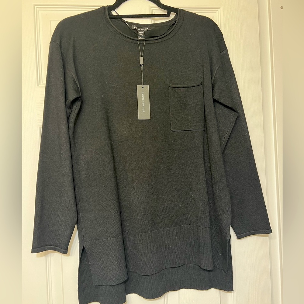 New with tags black tunic sweater